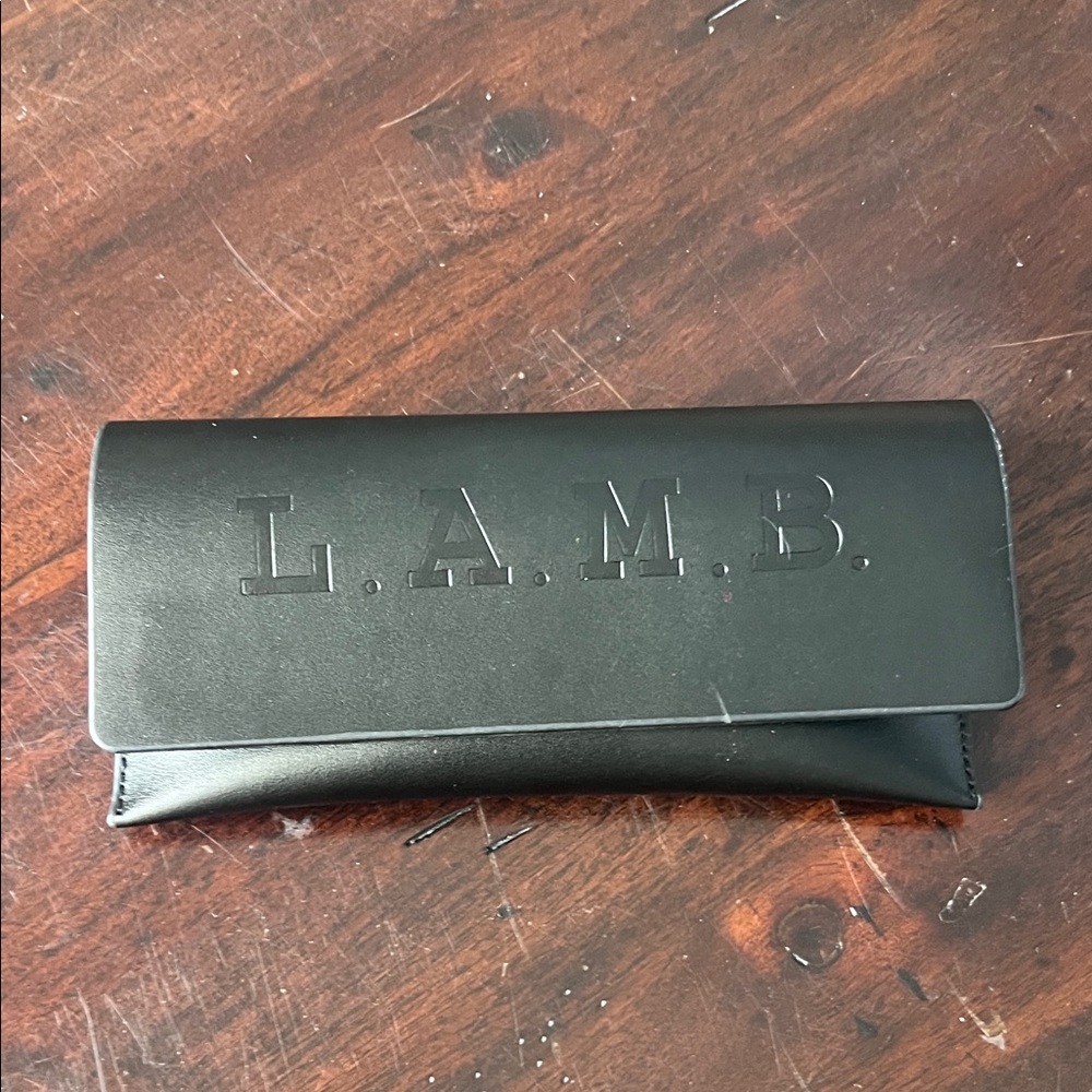 Elegant L.A.M.B. Magnetic Black Eyeglass/Sunglasses Case  Semi-Hard Leather